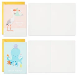 Hallmark Mom And Baby Animal Assortment Blank Thank-You Notes, Pack Of 48 -Fashion Accessories Store Mom and Baby Animal Assortment Blank ThankYou Notes 5STZ1134 05