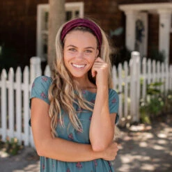 Natural Life Wine Corduroy Boho Bandeau -Fashion Accessories Store Natural Life Wine Corduroy Boho Bandeau BBW264 03