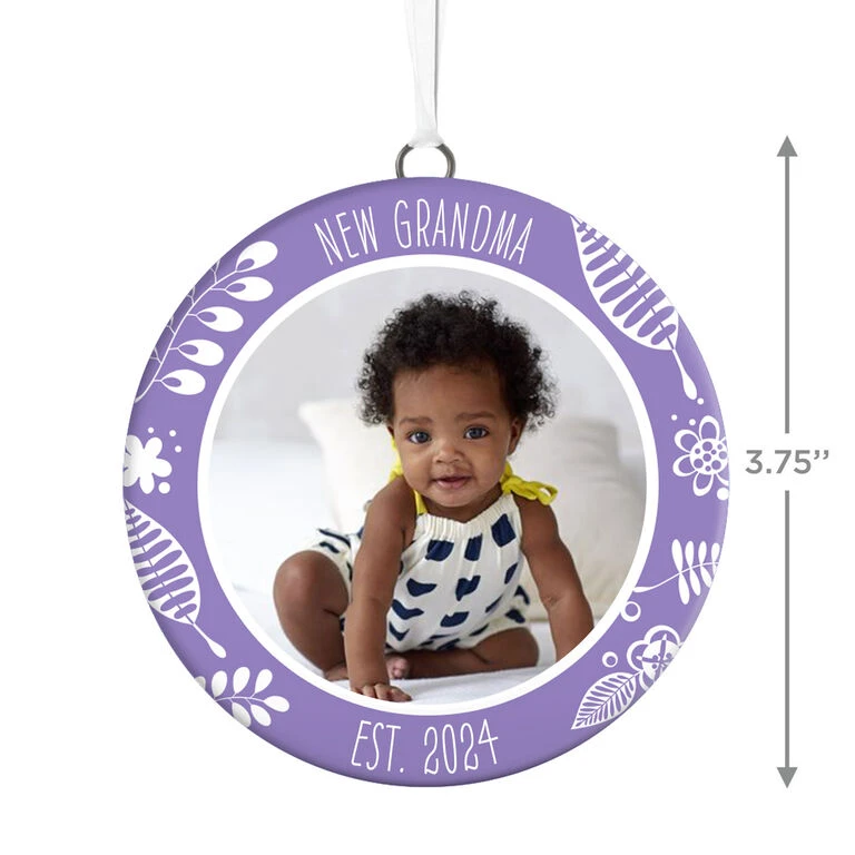 Hallmark New Grandma Personalized Text And Photo Ceramic Ornament 5 Hallmark New Grandma Personalized Text And Photo Ceramic Ornament - Image 3