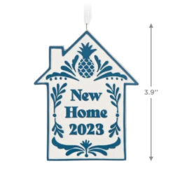 Hallmark New Home 2023 Porcelain Ornament -Fashion Accessories Store New Home Blue and White House Keepsake Ornament 1799QHX3039 03