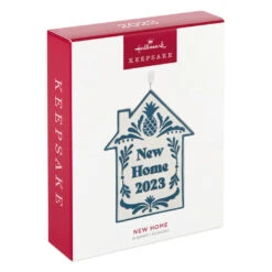 Hallmark New Home 2023 Porcelain Ornament -Fashion Accessories Store New Home Blue and White House Keepsake Ornament 1799QHX3039 04