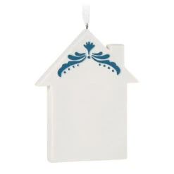 Hallmark New Home 2023 Porcelain Ornament -Fashion Accessories Store New Home Blue and White House Keepsake Ornament 1799QHX3039 06