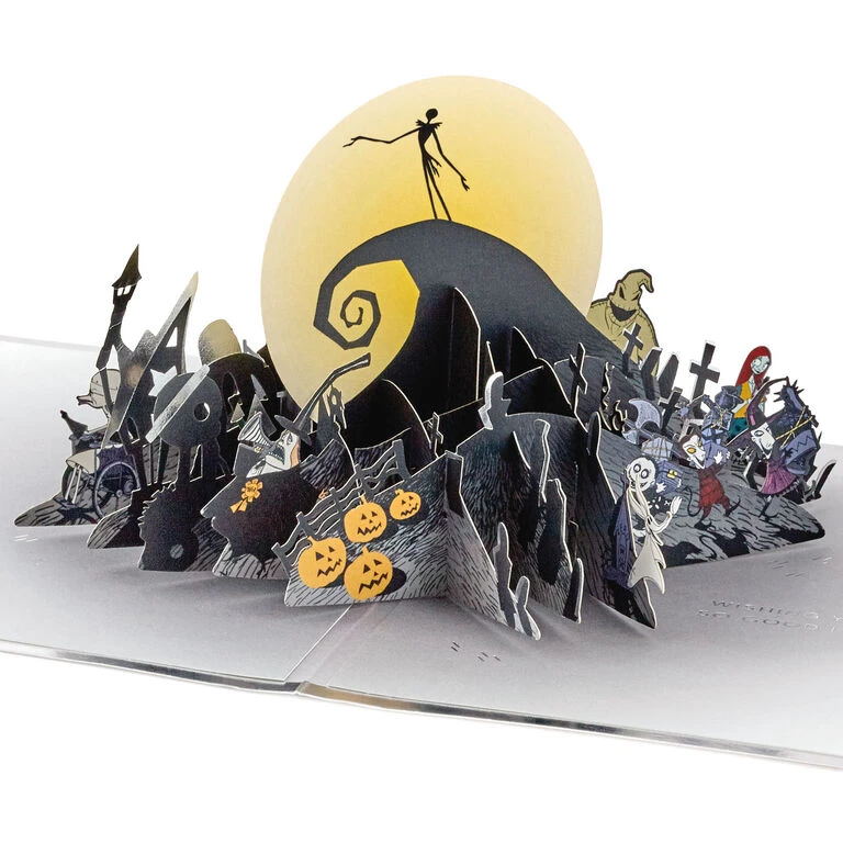 Hallmark Disney Tim Burton's The Nightmare Before Christmas Happy Nightmares 3D Pop-Up Card 3 Hallmark Disney Tim Burton's The Nightmare Before Christmas Happy Nightmares 3D Pop-Up Card