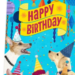 Hallmark 16" Party Cats And Dogs Jumbo Birthday Card From All -Fashion Accessories Store Party Cats Dogs Birthday Card From Us 1299CBG3004 04