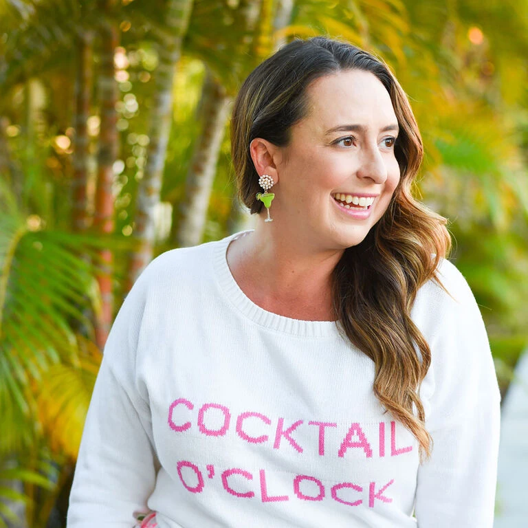 Pearl Cluster And Margarita Glass Drop Earrings 4 Pearl Cluster And Margarita Glass Drop Earrings - Image 2