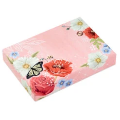 Hallmark Pink Floral Stationery Set And Desk Organizer Box 12 Hallmark Pink Floral Stationery Set And Desk Organizer Box -Fashion Accessories Store Pink Floral Stationery Set and Note Cards in Box 5STZ1186 05
