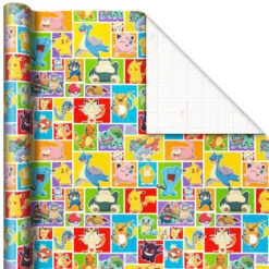 Hallmark Assorted Pokémon Wrapping Paper 3-Pack, 60 Sq. Ft. -Fashion Accessories Store Pokmon Wrapping Paper for Kids Birthdays 5EWR2645 05