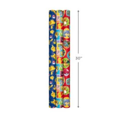Hallmark Assorted Pokémon Wrapping Paper 3-Pack, 60 Sq. Ft. -Fashion Accessories Store Pokmon Wrapping Paper for Kids Birthdays 5EWR2645 09