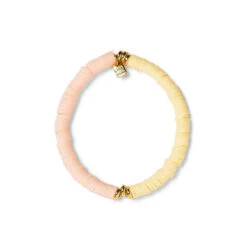 Pura Vida Darling Yellow And Peach Stretch Bracelet