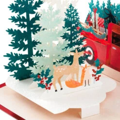 Hallmark Joy To You 3D Pop-Up Christmas Card -Fashion Accessories Store Red Truck 3D PopUp Christmas Card 1299IXC7122 04