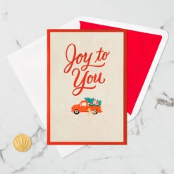 Hallmark Joy To You 3D Pop-Up Christmas Card -Fashion Accessories Store Red Truck 3D PopUp Christmas Card 1299IXC7122 06