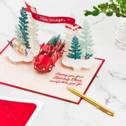 Hallmark Joy To You 3D Pop-Up Christmas Card -Fashion Accessories Store Red Truck 3D PopUp Christmas Card 1299IXC7122 08