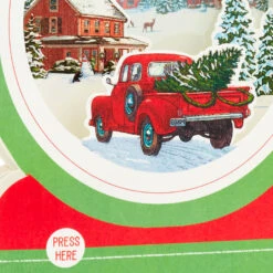 Hallmark Red Truck Snow Globe Musical 3D Pop-Up Christmas Card With Motion -Fashion Accessories Store Red Truck Snowglobe 3D PopUp Music Motion Christmas Card 1299XOD9992 05