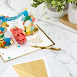 Hallmark Celebrating You Red Truck And Banner 3D Pop-Up Birthday Card -Fashion Accessories Store Red Truck and Banner 3D PopUp Birthday Card 1299LAD2896 08