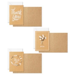 Hallmark Rustic Floral Boxed Blank Thank-You Notes Assortment, Pack Of 48 -Fashion Accessories Store Rustic Floral Assorted Boxed ThankYou Cards 5STZ1160 03