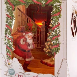 Hallmark Spirit Of Christmas Musical 3D Pop-Up Christmas Card With Light -Fashion Accessories Store Santa Shadow Box 3D PopUp Music Light Christmas Card 1099XOD4034 06