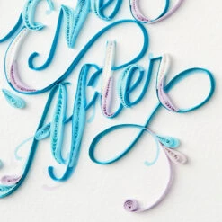 Hallmark Happily Ever After Quilled Paper Handmade Wedding Card -Fashion Accessories Store Script Letters Quilled Paper Handmade Wedding Card 1299LAD9615 04