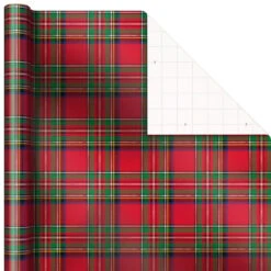 Hallmark Snow Merry 3-Pack Foil Christmas Wrapping Paper Assortment, 60 Sq. Ft. -Fashion Accessories Store Snowmen and Plaid Foil Christmas Wrapping Paper 5JXW1061 07