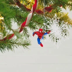 Hallmark Marvel Spider-Man Spidey Spins A Snowflake Ornament -Fashion Accessories Store Spiderman Snowflake Keepsake Ornament 1999QXI7467 02