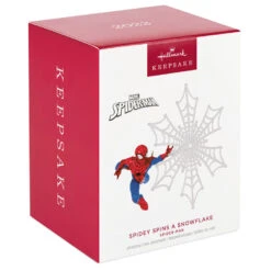Hallmark Marvel Spider-Man Spidey Spins A Snowflake Ornament -Fashion Accessories Store Spiderman Snowflake Keepsake Ornament 1999QXI7467 04