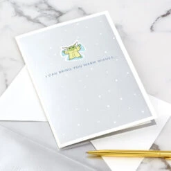 Hallmark Star Wars: The Mandalorian™ Grogu™ Warm Wishes 3D Pop-Up Holiday Card -Fashion Accessories Store Star Wars The Mandalorian Grogu 3D PopUp Holiday Card 1499XXH9985 07