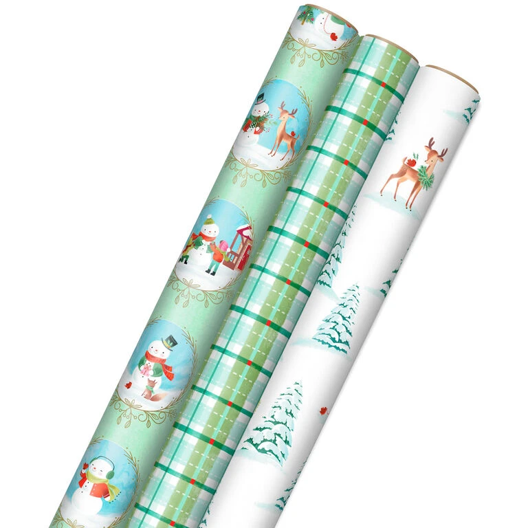 Hallmark Pastel Christmas Prints 3-Pack Wrapping Paper, 120 Sq. Ft. 3 Hallmark Pastel Christmas Prints 3-Pack Wrapping Paper, 120 Sq. Ft.