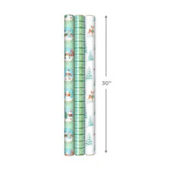 Hallmark Pastel Christmas Prints 3-Pack Wrapping Paper, 120 Sq. Ft. 15 Hallmark Pastel Christmas Prints 3-Pack Wrapping Paper, 120 Sq. Ft. -Fashion Accessories Store Storybook Scenes 3Pack Christmas Wrapping Paper 5JXW1081 07