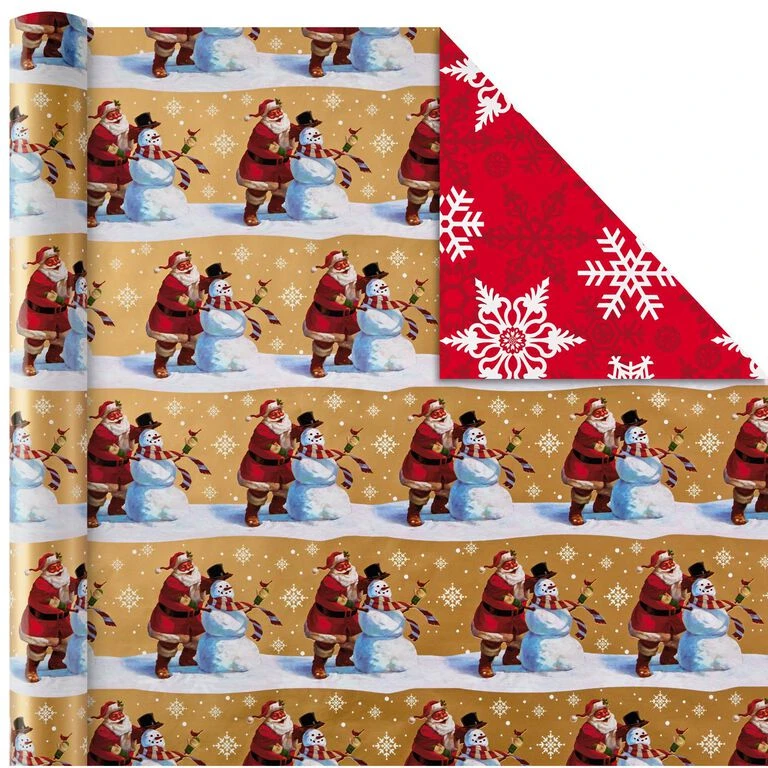 Hallmark Traditional Christmas 4-Pack Reversible Wrapping Paper Rolls, 150 Sq. Ft. 4 Hallmark Traditional Christmas 4-Pack Reversible Wrapping Paper Rolls, 150 Sq. Ft. - Image 2