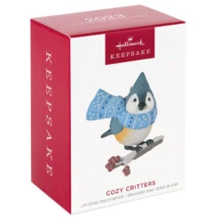 Hallmark Cozy Critters Ornament -Fashion Accessories Store Tufted Timouse in Scarf Keepsake Ornament 1499QXR8019 04
