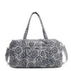 Vera Bradley Large Travel Duffel In Tranquil Medallion 1 Vera Bradley Large Travel Duffel In Tranquil Medallion -Fashion Accessories Store Vera Bradley Black and Gray Medallion Pattern Duffel Bag 2844316609 01