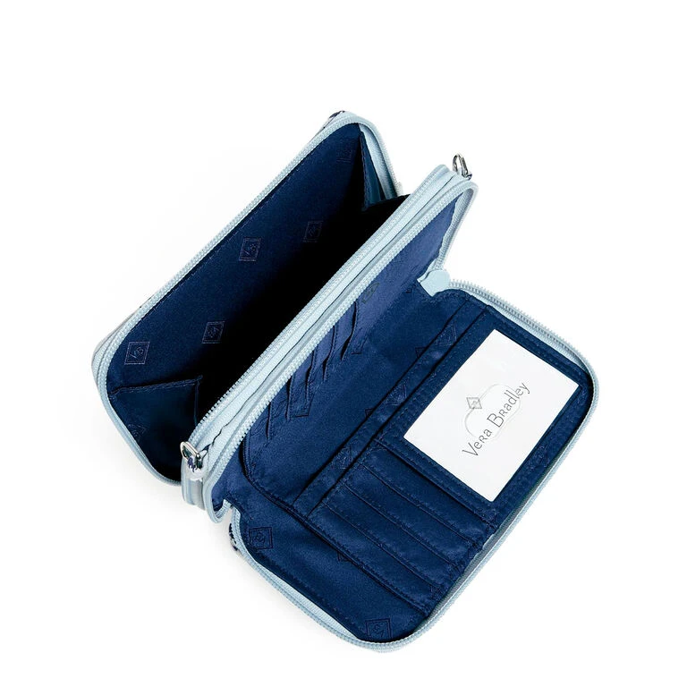 Vera Bradley RFID All-in-One Crossbody Purse In Perennials Gray 5 Vera Bradley RFID All-in-One Crossbody Purse In Perennials Gray - Image 3