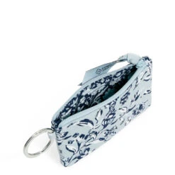 Vera Bradley Zip ID Case In Perennials Gray -Fashion Accessories Store Vera Bradley GrayNavy Floral Print ID Wallet 2842615290 03