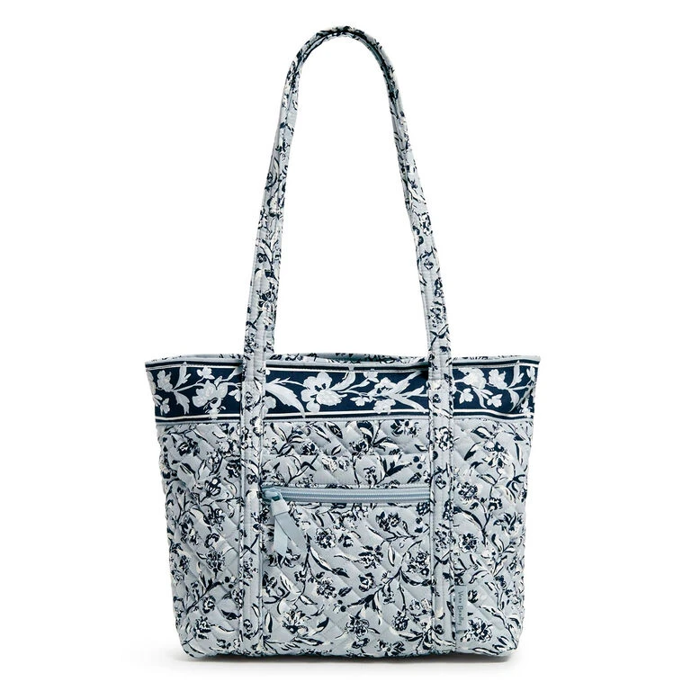 Vera Bradley Small Vera Tote Bag In Perennials Gray 3 Vera Bradley Small Vera Tote Bag In Perennials Gray
