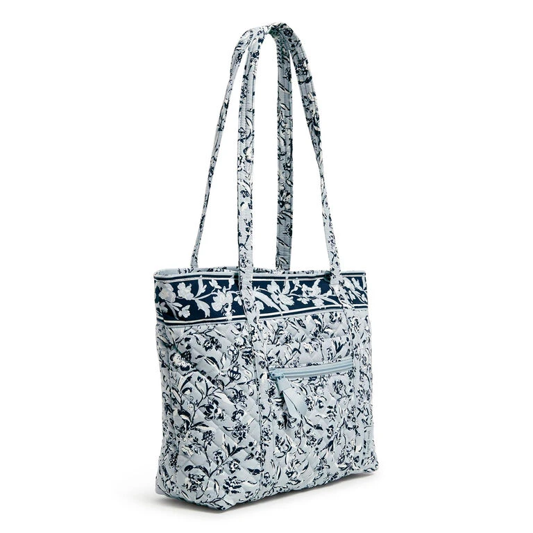 Vera Bradley Small Vera Tote Bag In Perennials Gray 4 Vera Bradley Small Vera Tote Bag In Perennials Gray - Image 2