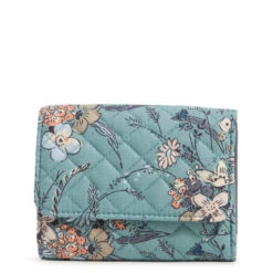 Vera Bradley RFID Riley Compact Wallet In Sunlit Garden Sage