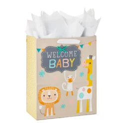 Hallmark 13" Welcome Baby 3-Pack Assorted Gift Bags With Tissue -Fashion Accessories Store Welcome Baby 3Pack Assorted Large Gift Bags Tissue 5EGB6421 07