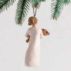Willow Tree Surprise Tulip Bouquet Figurine Ornament, 4" H -Fashion Accessories Store Willow Tree Figurine With Tulip Bouquet Ornament 28096 03
