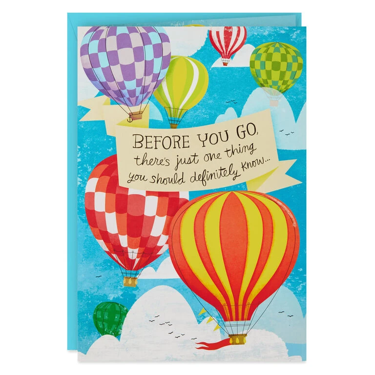 Hallmark 16" Hot Air Balloons Pop-Up Jumbo Goodbye Card 3 Hallmark 16" Hot Air Balloons Pop-Up Jumbo Goodbye Card